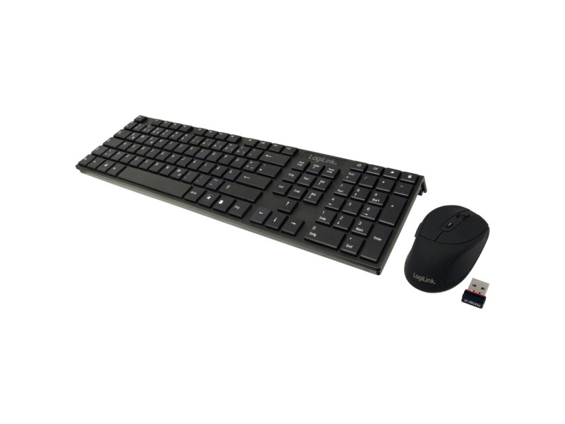 LogiLink Desktop Set I-Style Slim, kabellos, schwarz