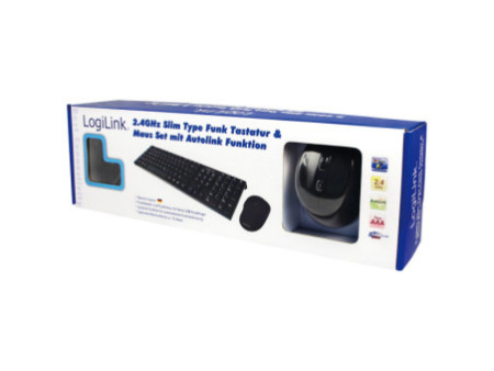 LogiLink Desktop Set I-Style Slim, kabellos, schwarz