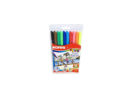 Kores feutre de coloriage Korello,étui plastique de 10,mince