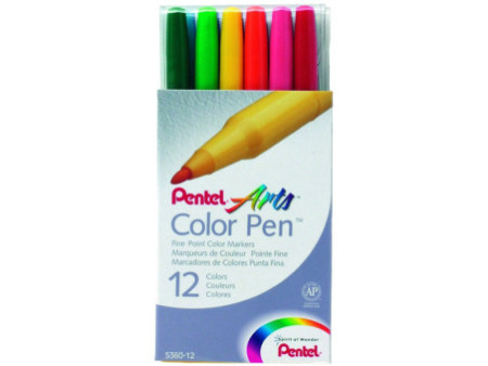 PentelArts Feutre couleur Colour Pen, étui de 12