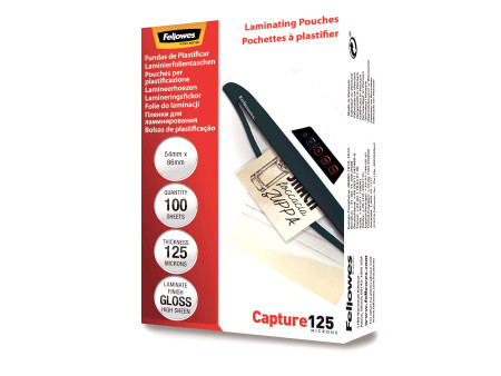 Fellowes Pochette de plastification, 60 x 90 mm, 250 microns
