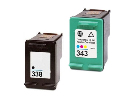 Multipack compatible HP 338 + HP 343 (2 cartouches)