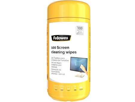Fellowes Lingettes nettoyantes pour écran, boîte de 100