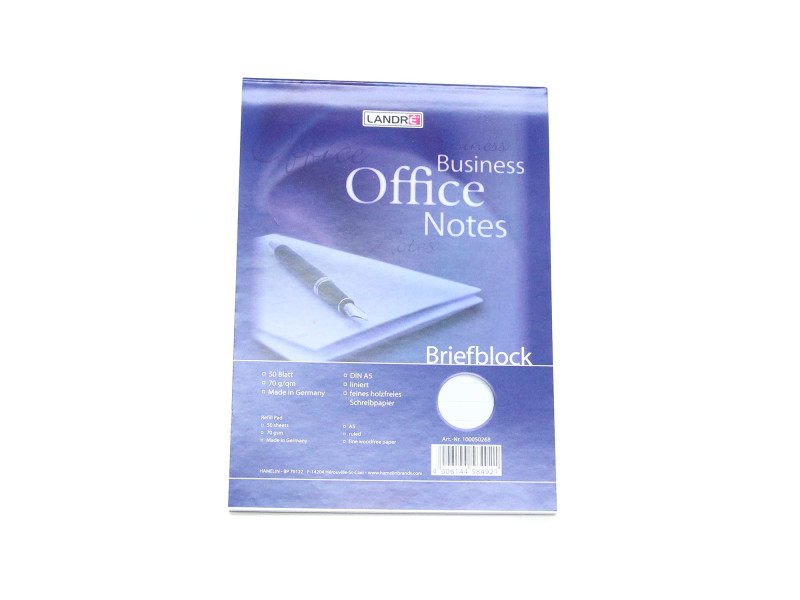 LANDRÉ Papier à lettre 'Business Office Notes' format A5,