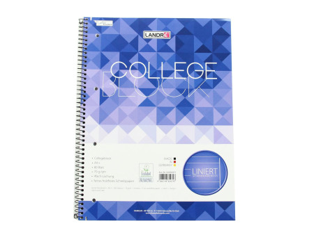 LANDRÉ Cahier à spirale 'college', A4, ligné, 160 pages