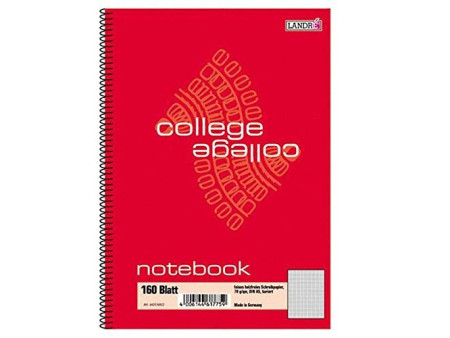 LANDRÉ bloc-notes 'college', A5, 160 feuilles, quadrillé,