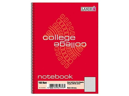 LANDRÉ bloc-notes 'college', A6, 160 feuilles, quadrillé