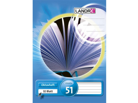 LANDRÉ cahier octave format A6, ligné, 70 g/m2, 64 pages