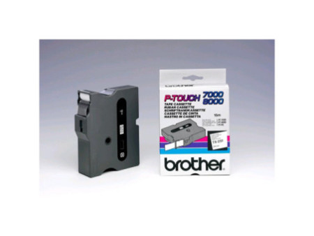 BROTHER RUBAN MARQUEUR LAMINE BLANC/NOIR 15M 24MM/P-TOUCH 7000/8000/PT-PC