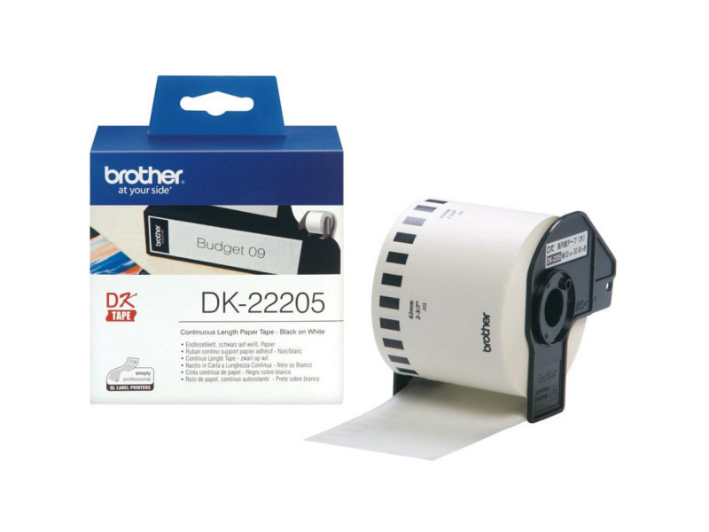 brother bande continue blanc papier 62mm 30,48m ql-/500/550
