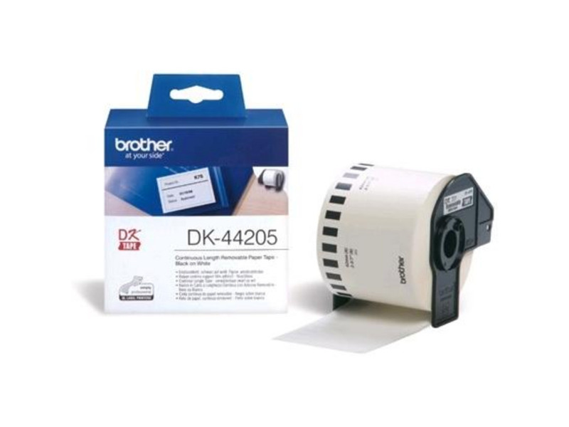 brother bande continue blanc papier enlevable 62mm 30,48m/ql-650td