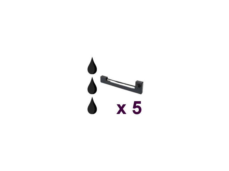 ERC-09B - Ruban Compatible EPSON - NOIR - 5PCS