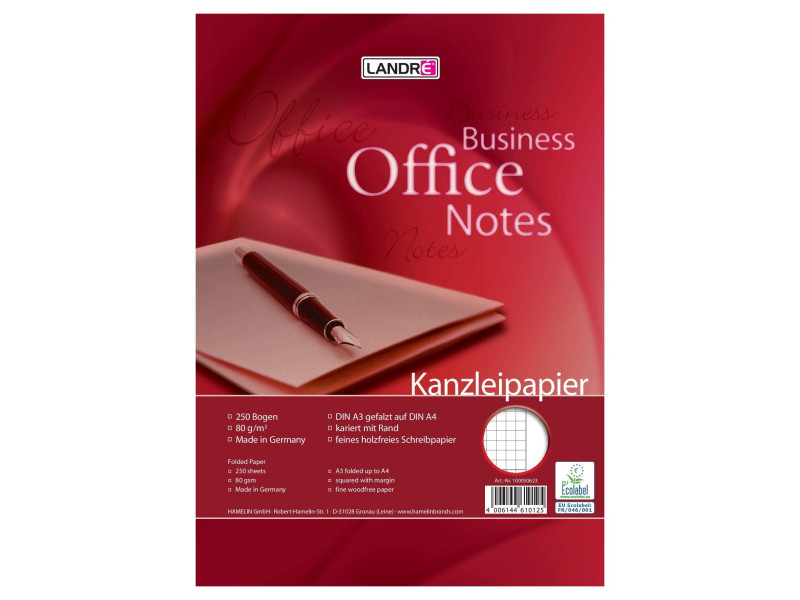 LANDRÉ Copies doubles, format A3/format A4, quadrillé/marge