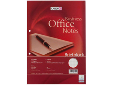 LANDRÉ Bloc de correspondance Office, A4, 100 pages, 70 g/m2