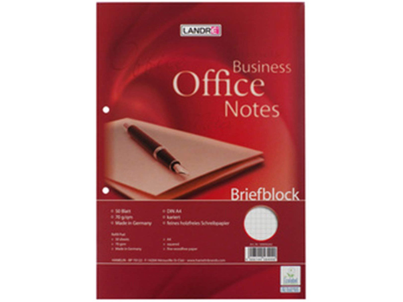 LANDRÉ Bloc de correspondance Office, A4, 100 pages, 70 g/m2