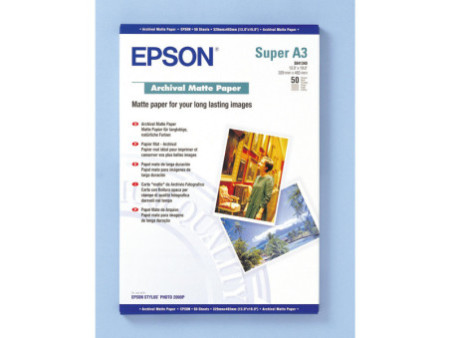 EPSON PAPIER JET D'ENCRE ARCHIVAL MATT A3+ 50 FEUILLES