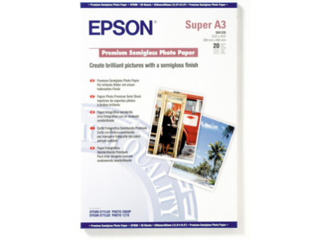 EPSON PAPIER JET D'ENCRE PHOTO PREMIUM SEMI-GLOSSY A3+ 20 FEUILLES