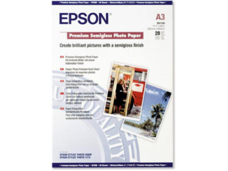 EPSON PAPIER JET D'ENCRE PHOTO PREMIUM SEMI-GLOSSY A3 20 FEUILLES