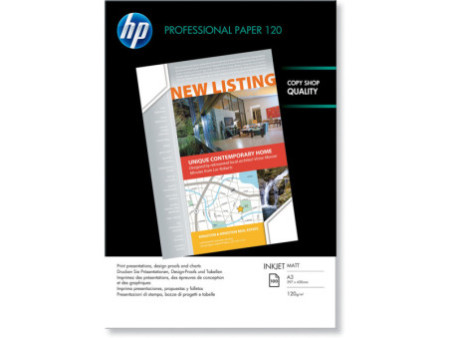 hewlett packard papier jet d'encre matt a3 100 feuilles