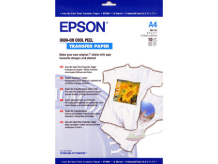 EPSON PAPIER JET D'ENCRE TRANSFER A4 124GR 10 FEUILLES
