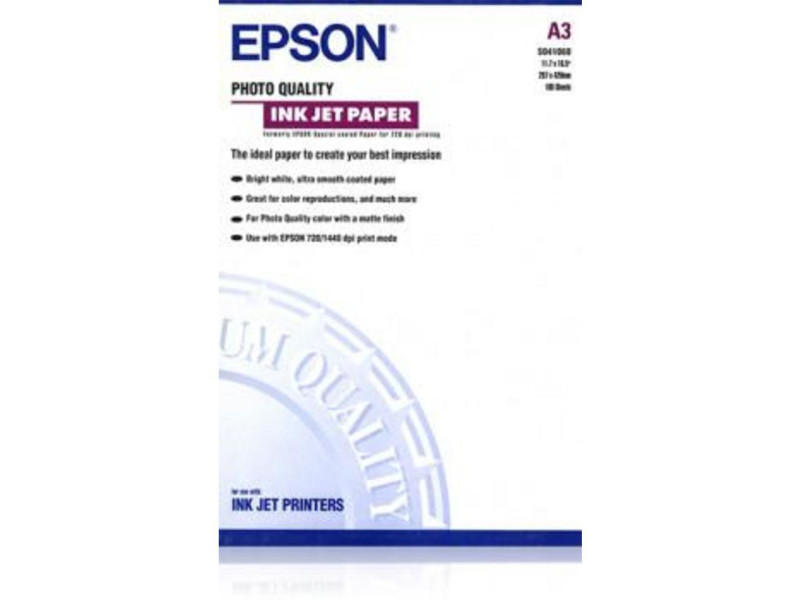 EPSON PAPIER JET D'ENCRE A3 105GR 100 FEUILLES