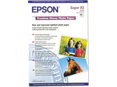 EPSON PAPIER JET D'ENCRE PHOTO GLOSSY PREMIUM A3+ 20 FEUILLES
