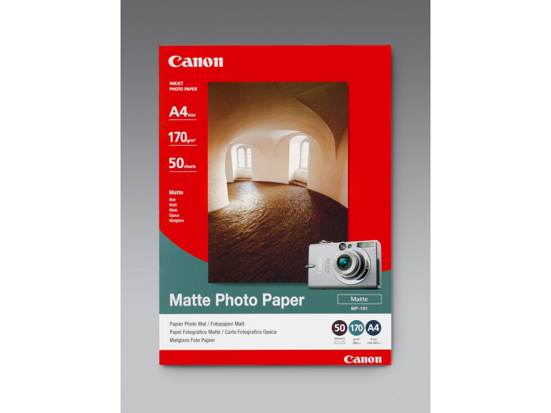 CANON PAPIER JET D'ENCRE MP-101 PHOTO MATT A4 170GR 50 FEUILLES