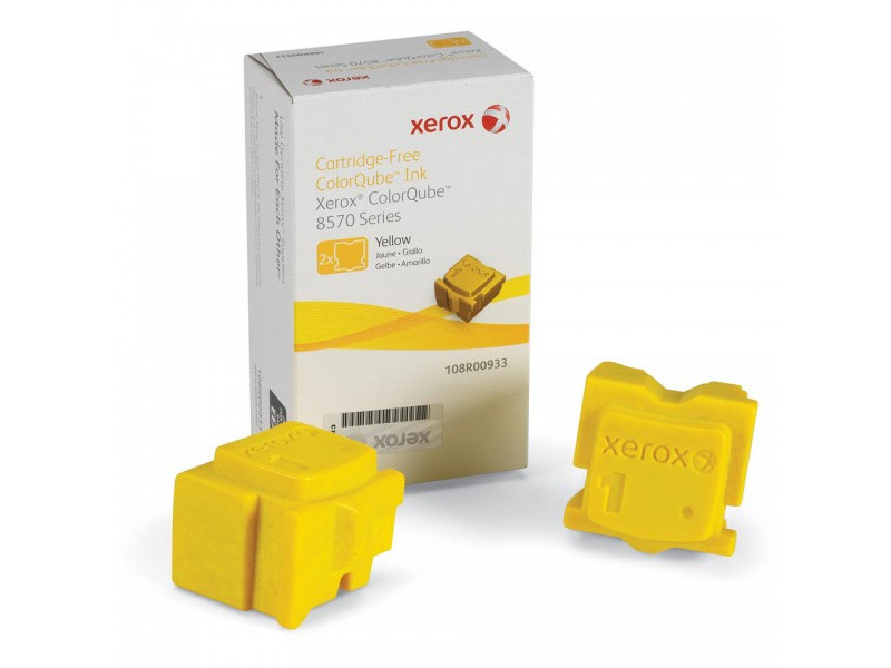 XEROX CARTOUCHE ENCRE SOLIDE JAUNE 4,400 PAGES PACK 2 COLORQUBE/8570