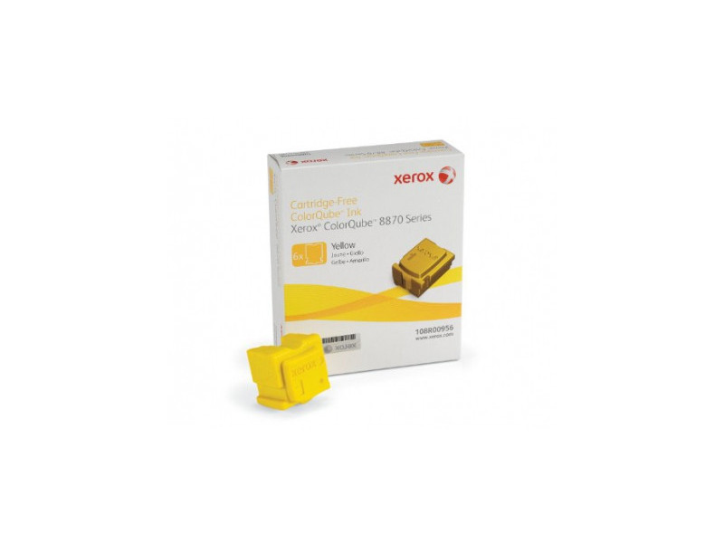 XEROX CARTOUCHE ENCRE SOLIDE JAUNE 17.300 PAGES PACK 6 COLORQUBE/8870