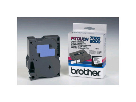 BROTHER RUBAN MARQUEUR LAMINE BLANC/NOIR 15M 18MM