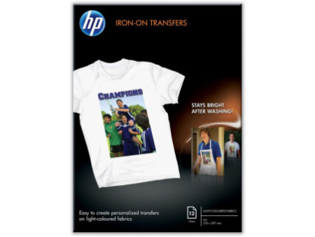 hewlett packard papier jet d'encre transfer a4 170gr 12 feuilles