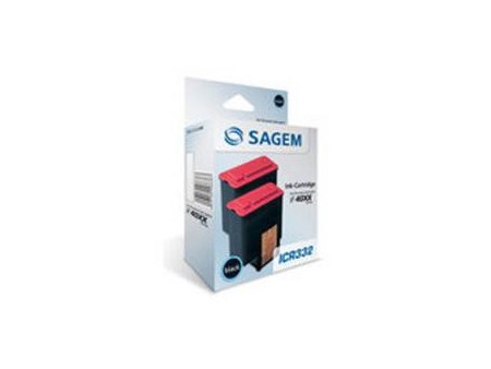 Cartouche jet d'encre sagem icr 332k - noir (pack de 2)