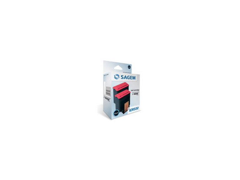 Cartouche jet d'encre sagem icr 332k - noir (pack de 2)