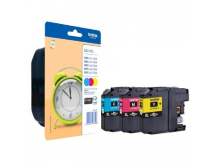 Pack de 3 Cartouches Brother LC-125 LC-125 XL (Cyan + Magenta + Jaune)