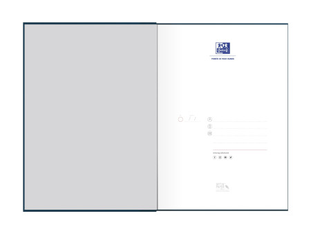 Oxford Carnet de notes 'Smart Black' - relié, A4, quadrillé