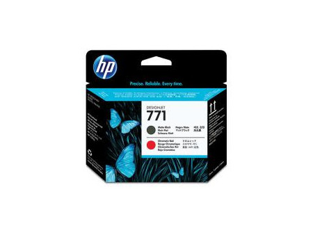 Tete impression HP 771 -  Noir mate/rouge