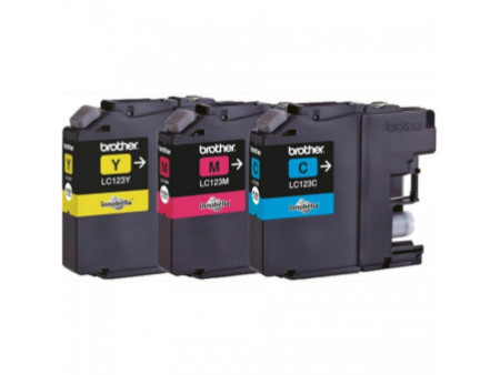 Pack de 3 Cartouches Brother LC-123 LC-123 (Cyan + Magenta + Jaune)
