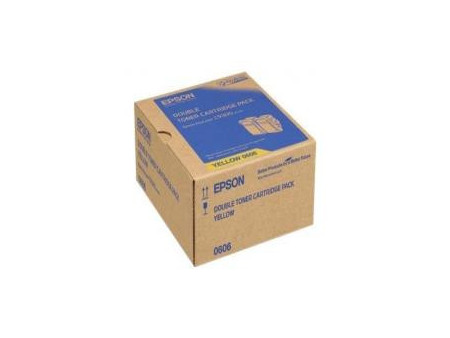 Toner Epson C13S050606 - Jaune (7.500 pages) pack 2 toners
