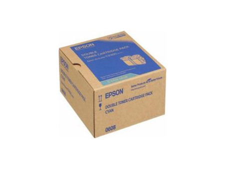 Toner Epson C13S050608 - Cyan (7.500 pages) - Pack 2 toners