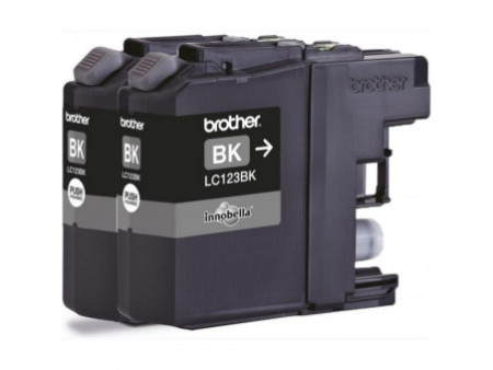 Lot 2 Cartouches Brother LC123BK LC-123BK - Noir (2x 600 pages)