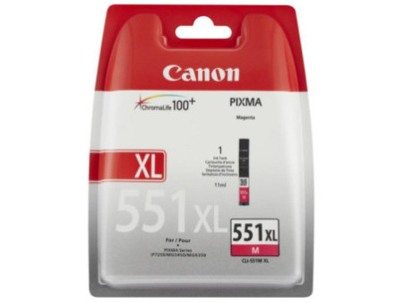 canon cartouche jet d'encre magenta cli-551xl 11ml --- mg/5450/6350 ip/7250