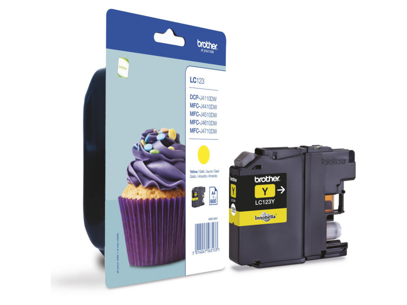 brother cartouche jet d'encre jaune 600 pages blister sans alarme mfc/j4510dw