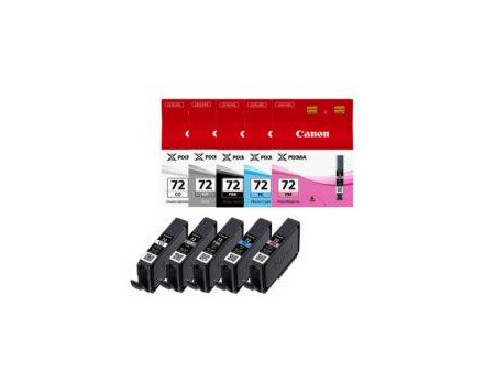 Cartouches Canon PGI-72 - Pack de 5 Cartouches (pbk/gy/pm/pc/co)