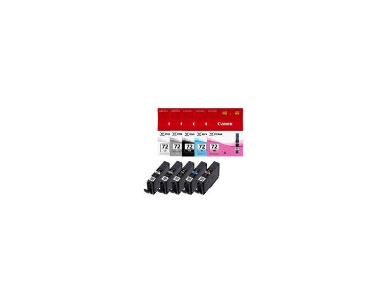 Cartouches Canon PGI-72 - Pack de 5 Cartouches (pbk/gy/pm/pc/co)