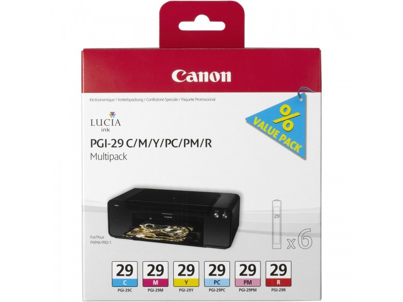 Multipack Canon PGI-29 cmy/pc/pm/r