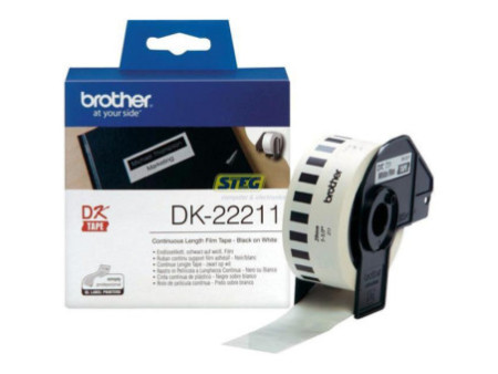 brother bande continue blanc film plastique 29mm 15,24m