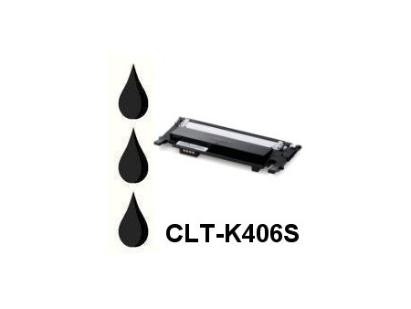 Toner compatible Samsung CLT-K406S - Noir (1.500 pages)