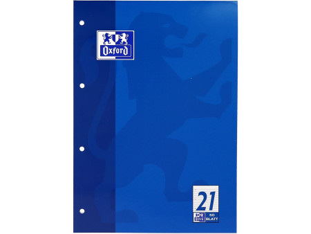 Oxford Cahier scolaire, A4, 100 pages, encollé en tête,