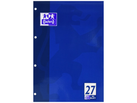 Oxford Cahier scolaire, A4, 100 pages, encollé en tête,