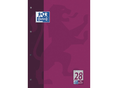 Oxford Cahier scolaire, A4, 100 pages, encollé en tête,